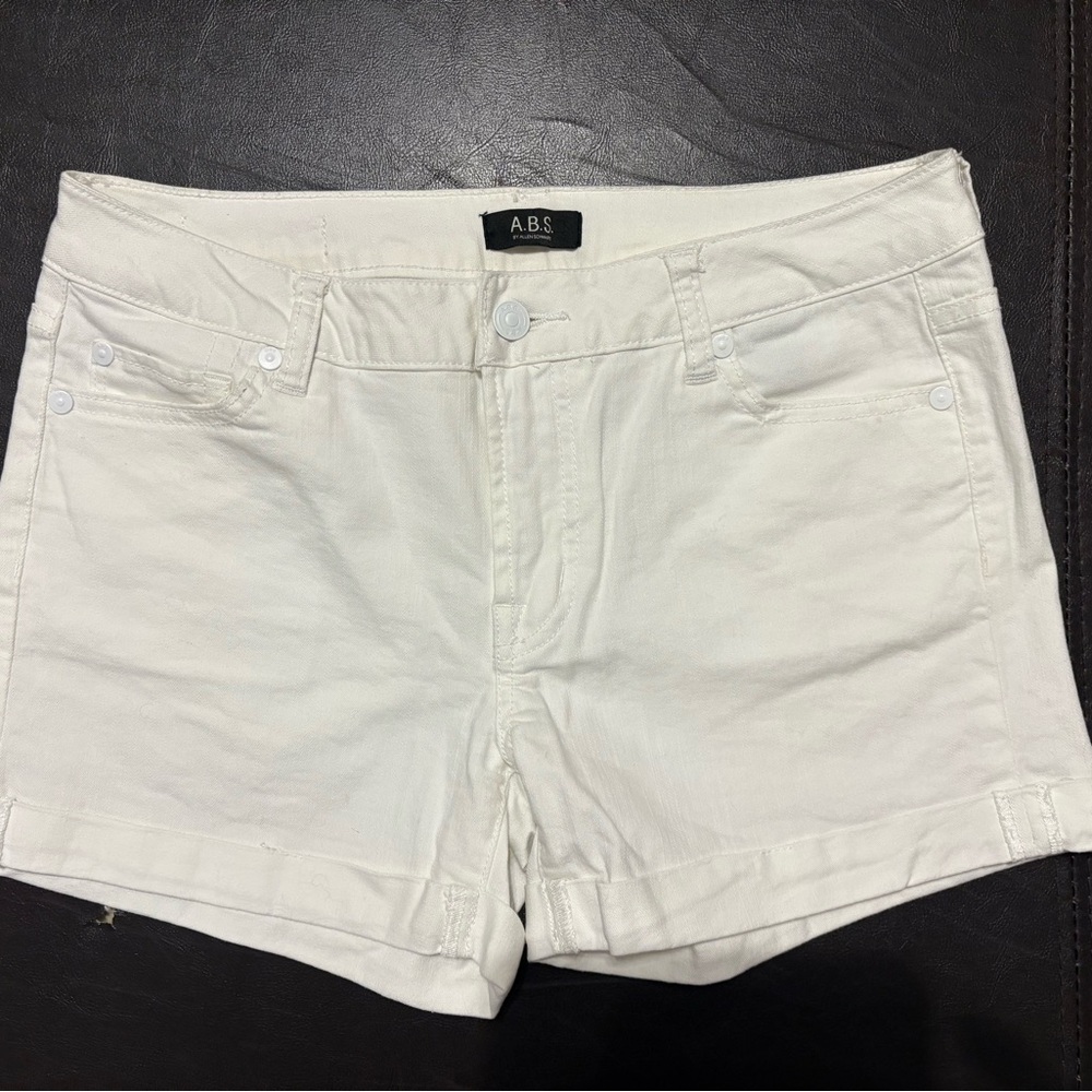 ABS Allen Schwartz White Jean Shorts